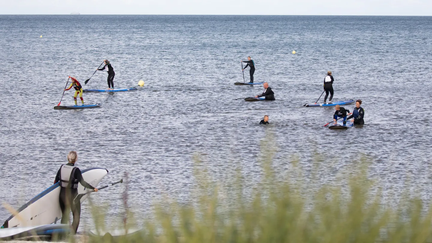 Aktiviteter på vandet ved Sæby Strand