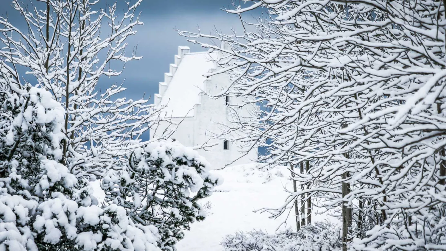 den tilsandede kirke vinter skagen