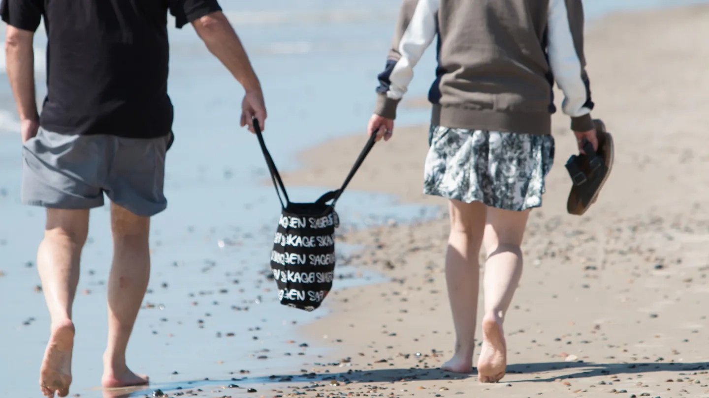 Gåtur på stranden i Skagen